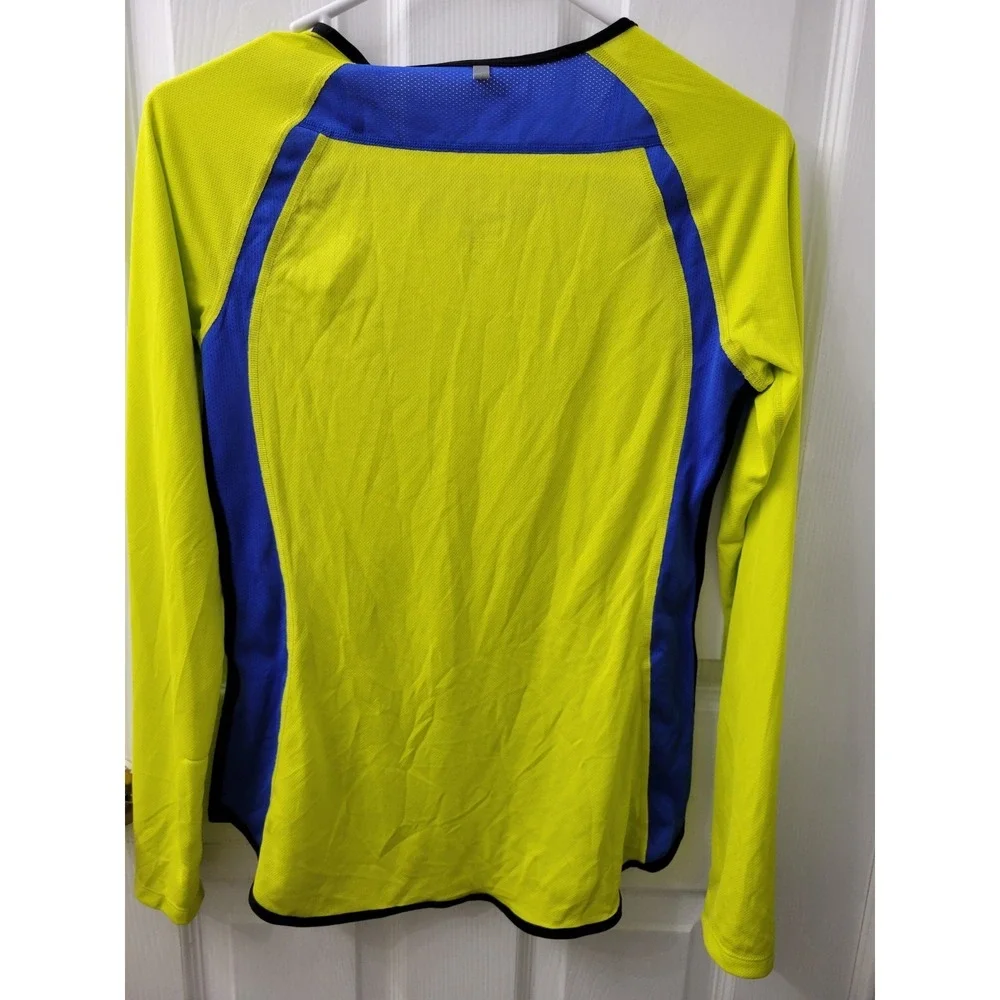 Nike Dri-Fit Women's Small Long Sleeve Running Yellow Blue NWT